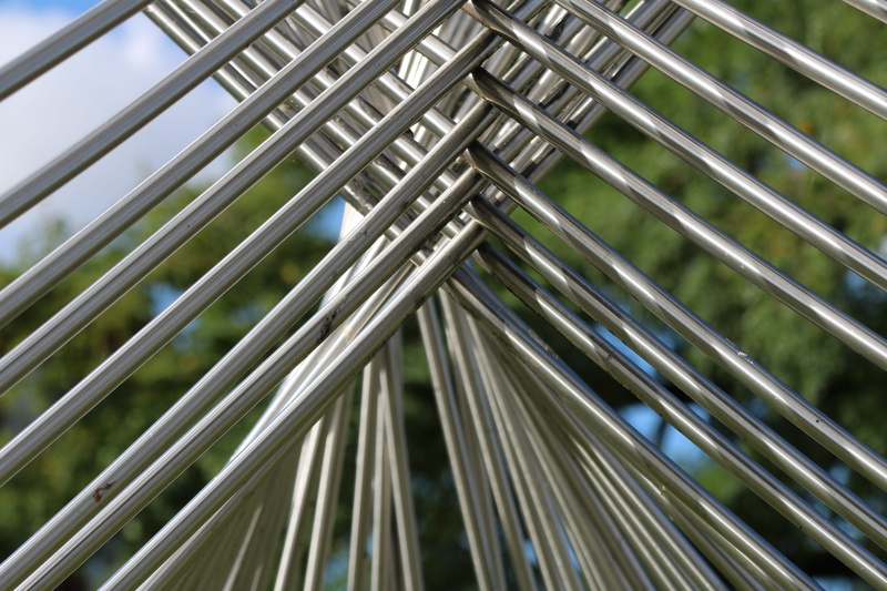rod, outdoors, no people, Lund, 5K, plant, sunlight, textured, Sculpture, architecture, low angle view, university, iron, nature, full frame, metal, University
