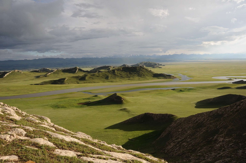outdoors, golf, day, palestinian sound brook, non-urban scene, tranquility, in xinjiang, tourism, landscape, no people, 1080P, cloud - sky, tranquil scene