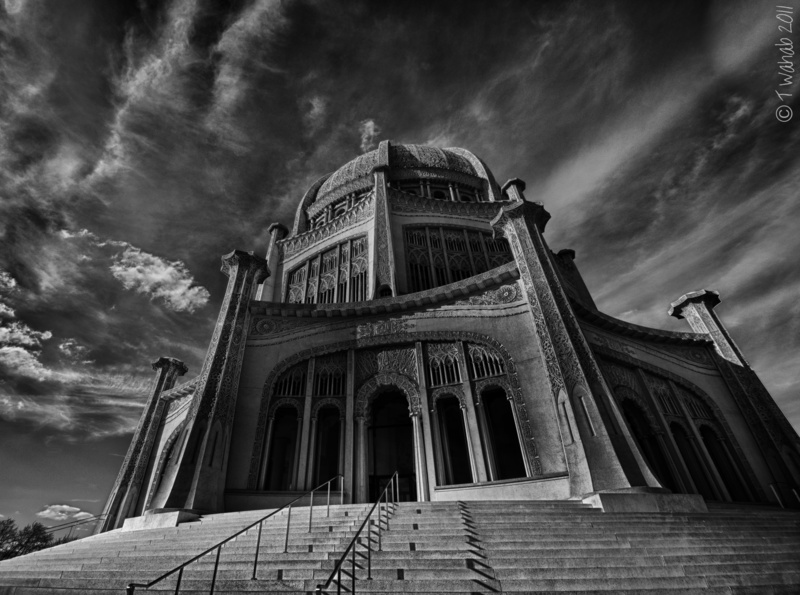 prayerplaces, black, white, Temple, baha, wilmette, d7000, Chicago, Black and White, bahai, Building, pseudohdr, 4K, nikon