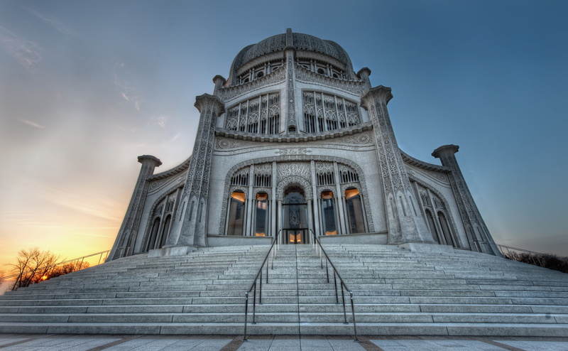 history, tourism, Worship, bahai, place of worship, belief, baha, low angle view, spirituality, sky, cloud - sky, 4K, building exterior, facade, no people