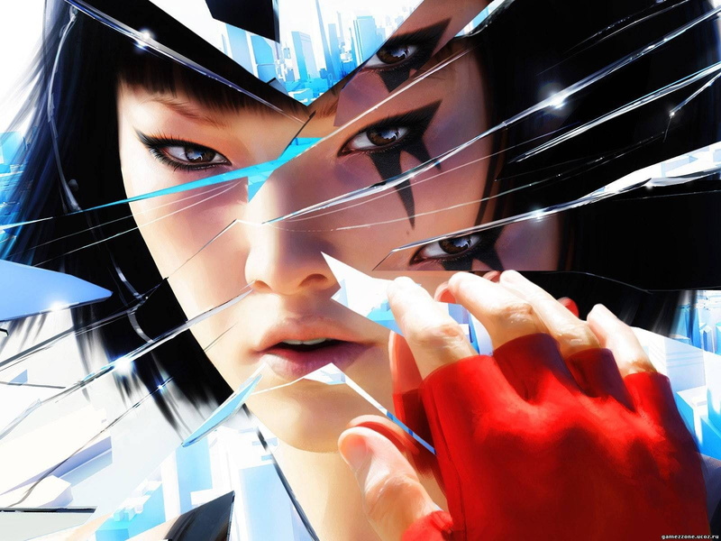 Mirrors Edge, video games, 720P, women, red, cyan, mirror