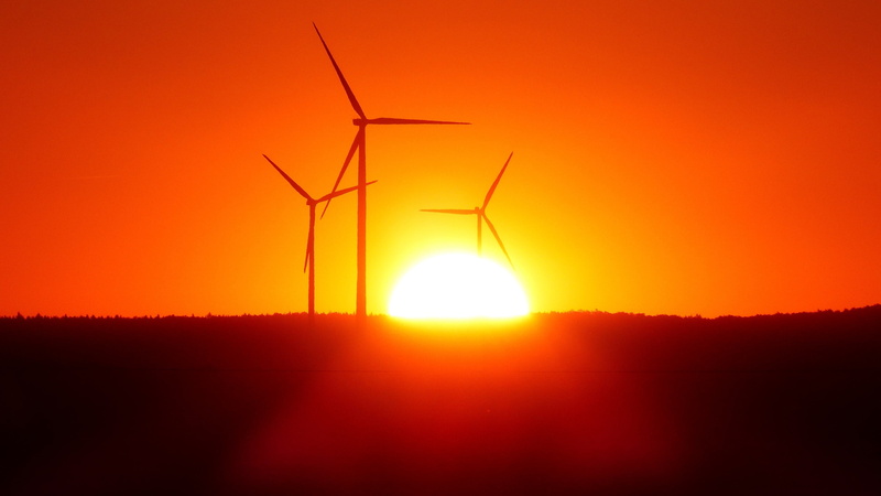 nature, technology, environment, back lit, renewable energy, sunset, wind turbine, sun, wind, sunlight, orange color, electricity, wind turbine 4k  hd backgrounds images