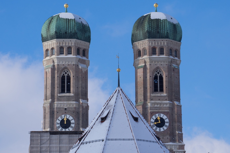 building exterior, church, skyscraper, Frauenkirche, tourism, spire, travel, Bavaria, the past, nature, no people, place of worship, 5K, spirituality