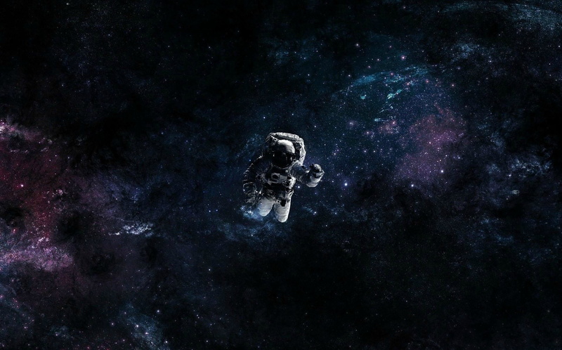 fantasy art, stars, astronaut, 720P
