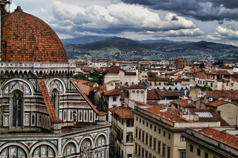 europe, italy, outdoors, brown, cathedral, towers, town, townscape, famous Place, built structure, building exterior, religion, tuscany, residential district