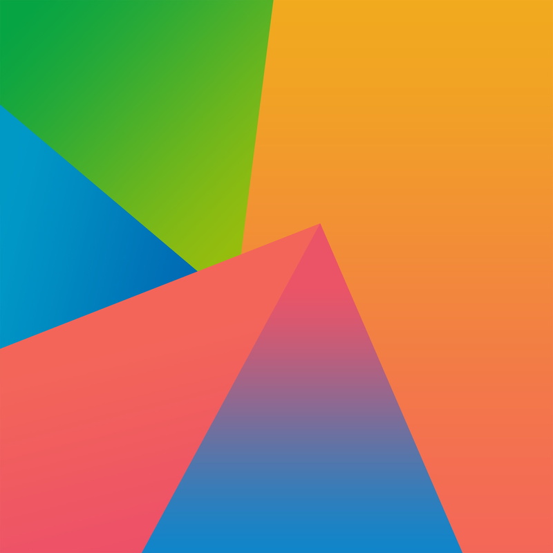 2K, red, illustration, neon colored, colored background, angle, yellow, pink, pink color, green, backgrounds, no people, geometric shape, colorful