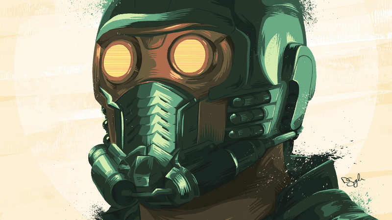 1080P, star lord, hd, superheroes, digital art, artwork, artist, closeup