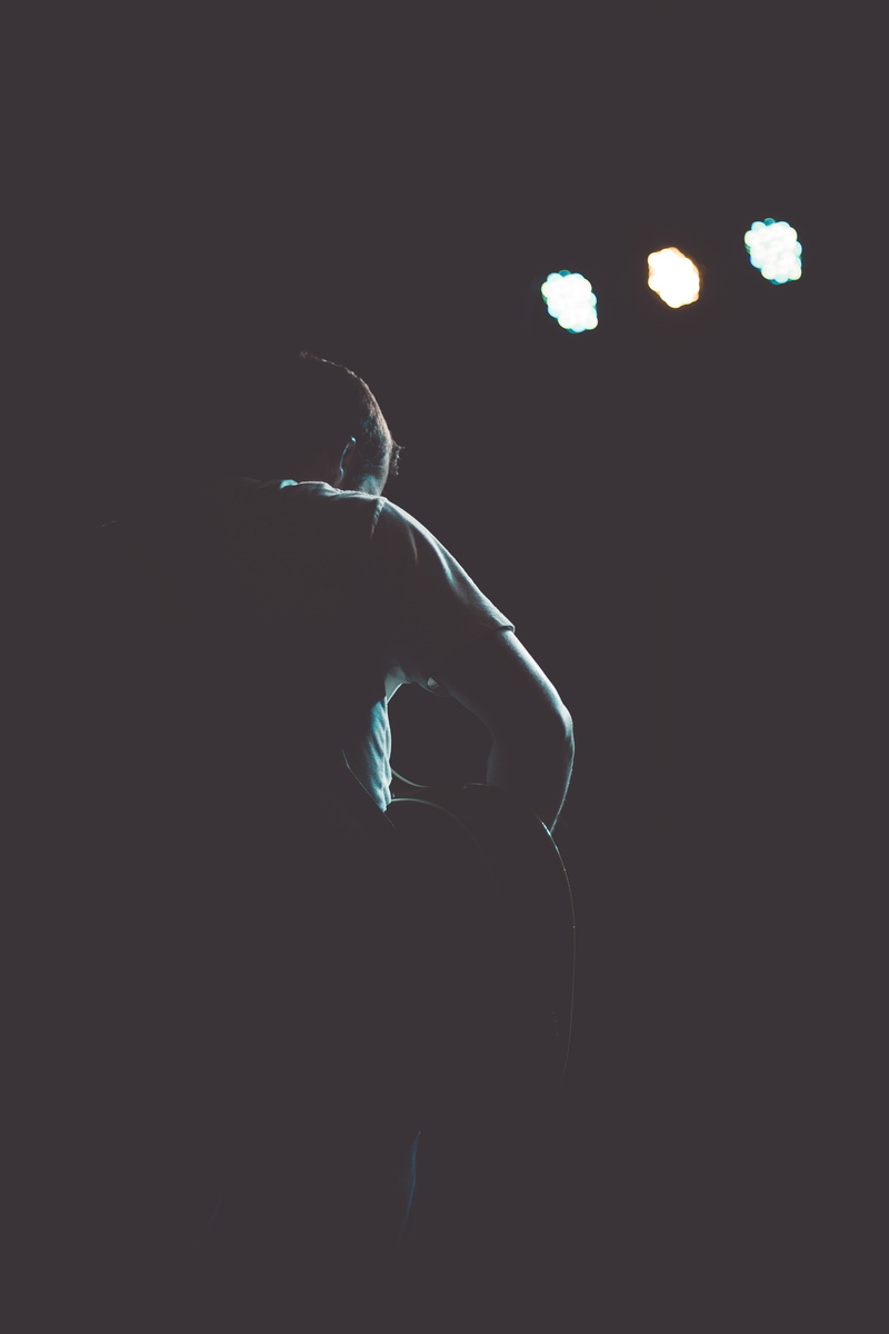 concert, instrument, band, rock, nightlife, lighting equipment, music, man, silhouette, real people, black, rock music, guitar player, dark, arts culture and entertainment