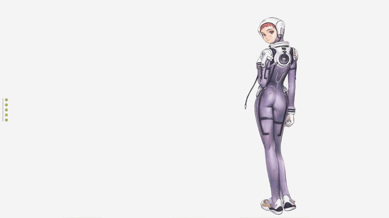 full length, standing, young women, studio shot, white background, cut out, one person, Blue Submarine No. 6, women, portrait, anime, beauty, female, indoors