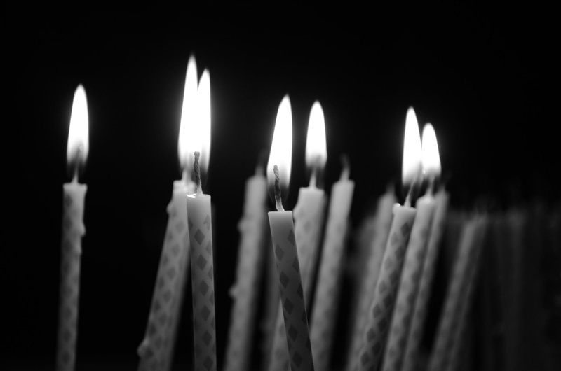 taper, candles, heat - temperature, black background, background, in a row, burning, lot, party, 1080P, birthday, no people, indoors, event, studio shot