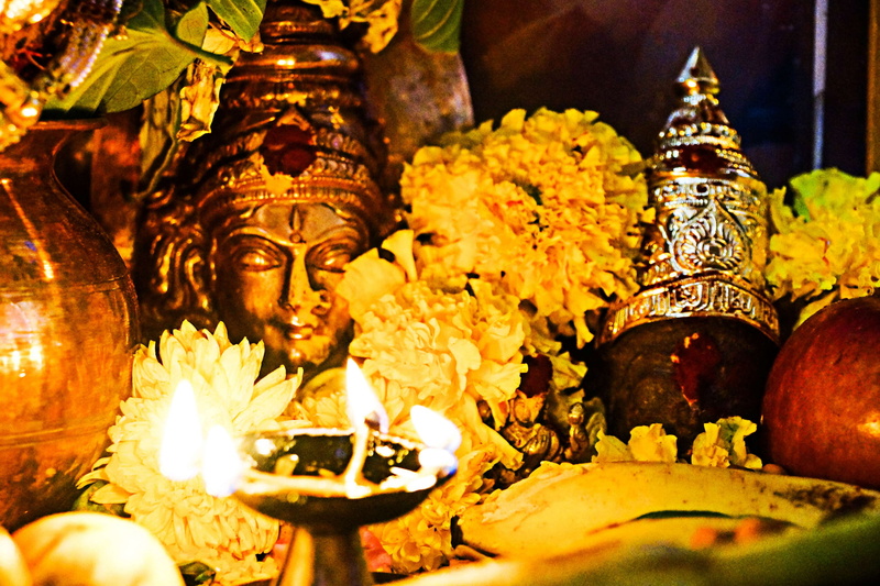 god, built structure, altar, art and craft, flame, religion, indian, place of worship, spirituality, no people, close-up, human representation, statue