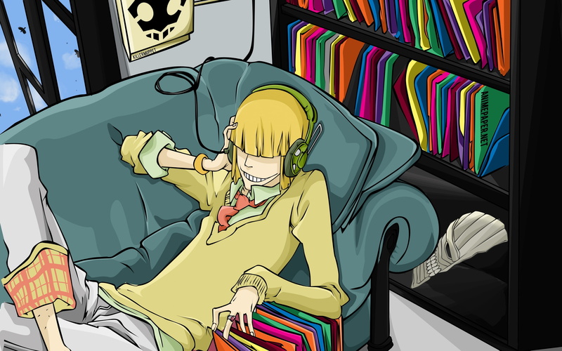 headphones, shinji, art, vizard, bleach, hd, x, anime, hirako, 2K