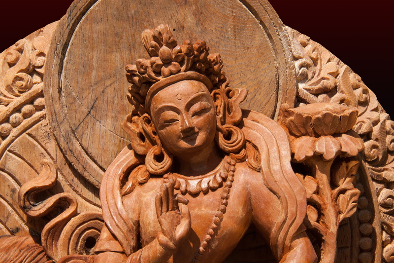 wood, tara, close-up, closeup, spirituality, ornate, 4K, photo, the saviour, no people, wisdom, ancient civilization, history, creativity, manifestation