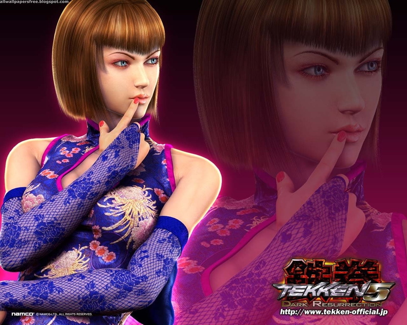 Tekken 5, Anna Williams, Short Hair, Blue Eyes, Woman, Tekken, 720P, Close-Up, Brown Hair