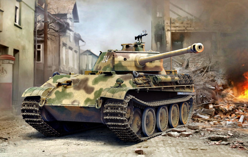 brick, fire, Panther Ausf.G, average, smoke, tank, late, MG 34, Anti-aircraft machine gun, the ruins, 1080P