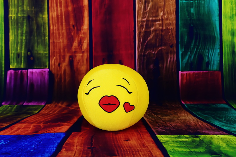 human representation, focus on foreground, craft, Face, representation, close-up, funny, wood - material, 5K, Cute, smiling, table, anthropomorphic smiley face