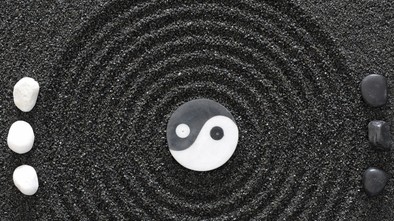 stones, Yin and Yang, 4K