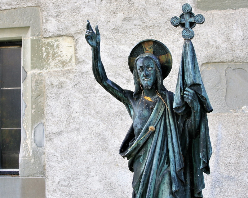 spirituality, belief, figure, the past, statue, faith, cross, built structure, sculpture, sacred, human representation, male likeness, religion, history