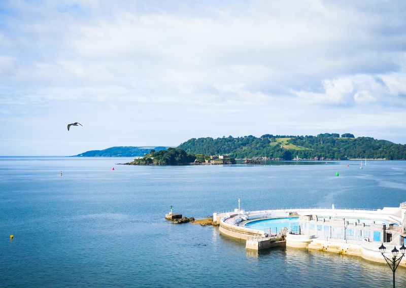 scenics - nature, nautical vessel, flying, no people, animals in the wild, nature, waterfront, vertebrate, plymouth lido, plymouth hoe, 2K, beauty in nature