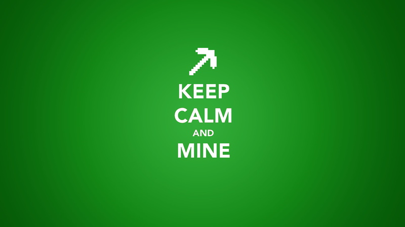 video games, Keep Calm And..., Minecraft, Green, minimalism, 1080P
