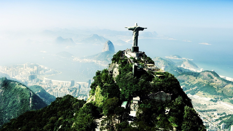 Christ The Redeemer, day, religion, mountain peak, tourism, mountain range, no people, 1080P, building exterior, sculpture, scenics - nature, sky, travel destinations