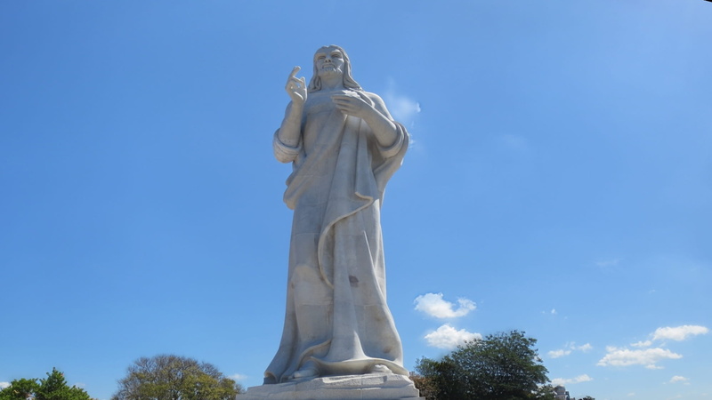 representation, religion, day, cuba, tree, creativity, statue, 1080P, craft, plant, low angle view, havana, female likeness, christ the redeemer, male likeness
