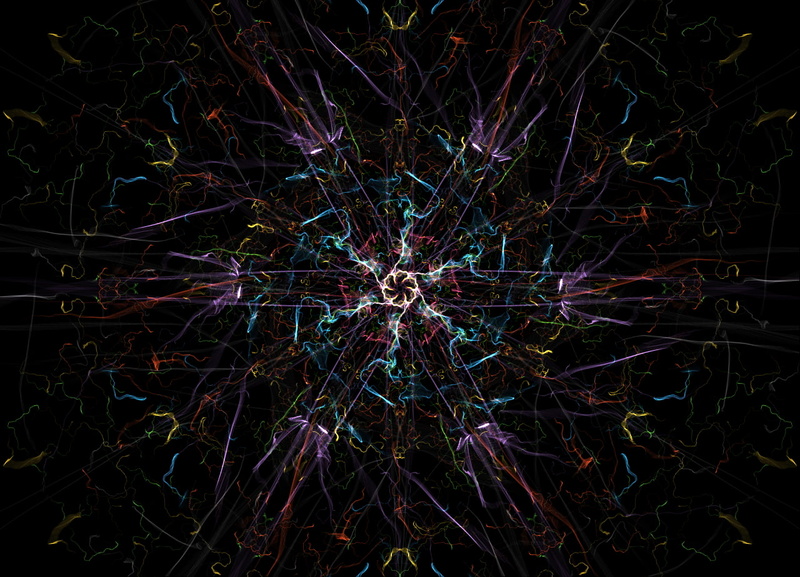 black background, silk, light trail, digital art, abstract, full frame, indoors, complexity, no people, glowing, studio shot, night, 720P, light painting