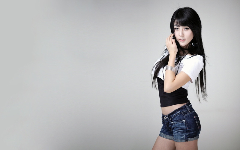 people, hd, art, long, Models, Korean, ji, woo, hair, simple, long hair, lee, Asians, women, simple background, bangs, background, 1080P