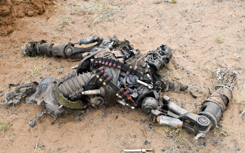 Movies, Terminator, Salvation, Robot, Bullets, Ammunition, 1080P