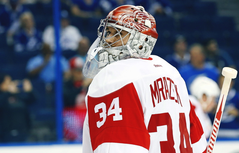 Petr Mrazek, National Hockey League, The Detroit Red Wings, The game, Hockey, Hockey League, Detroit, Red Wings, Equipment, Detroit Red Wings, Athlete