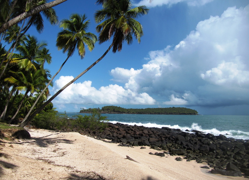 tranquility, scenics - nature, no people, tranquil scene, tropical climate, saint joseph island, beauty in nature, outdoors, nature, horizon, plant, guyana