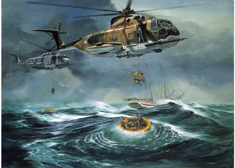 people, boats, ship, salvation, the ocean, Atlantic Ocean Rescue by Don Millsap, helicopters, 5K