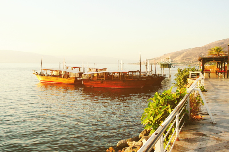 lake, israel, waterfront, fishing industry, sea, moored, outdoors, sky, water, nautical vessel, travel, boats, copy space, no people, architecture, 4K