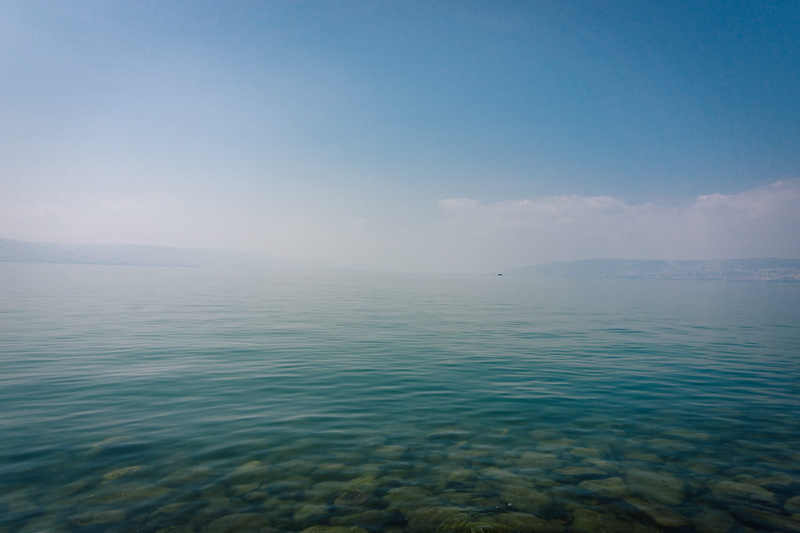 israel, water, blue, beauty in nature, lake, sea, boat, ripples, non-urban scene, turquoise colored, tranquility, nature, capernaum, sky, galilee, tranquil scene