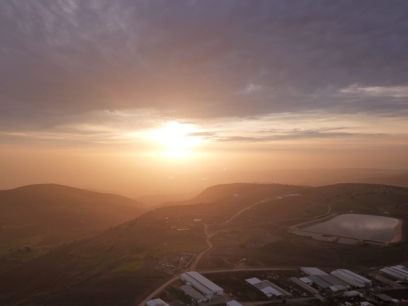 sunset, high angle view, cloud - sky, lebanon, mountains, built structure, scenics - nature, sun, city, building exterior, environment, north, outdoors