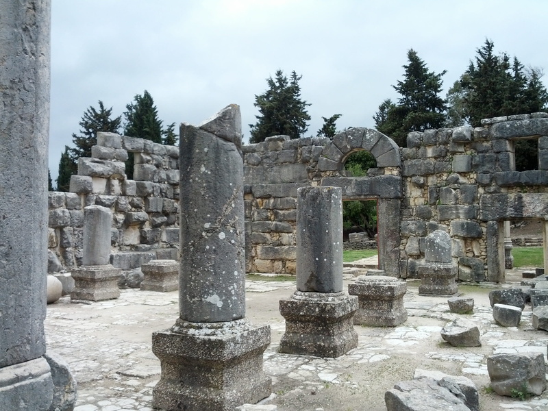 the past, history, architectural column, solid, antique, ruined, old, archaeology, galilee, civilization, damaged, outdoors, place of worship, archaeological