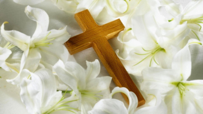 Lily, Cross, Flower, Christianity, Christian, Religious, White Flower, 1080P