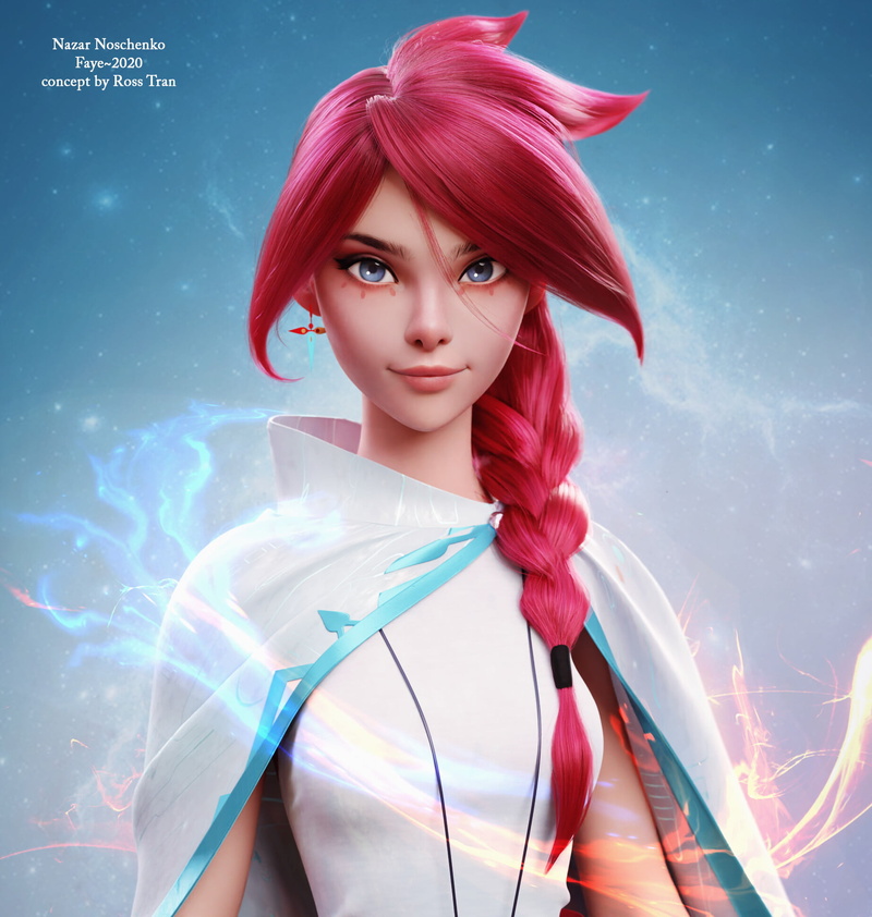 1080P, long hair, Nazar Noschenko, artwork, fantasy girl, ArtStation, 2020 (Year)
