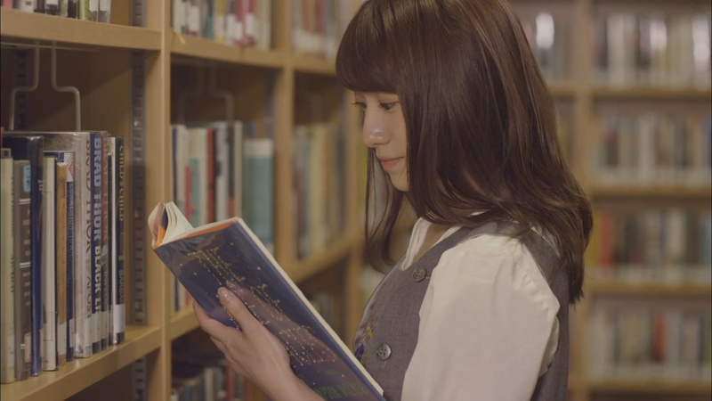 brown hair, books, education, studying, brunette, adult, reading, portrait, book, beautiful woman, library, bookshelf, learning, bangs, Nogizaka46, 1080P
