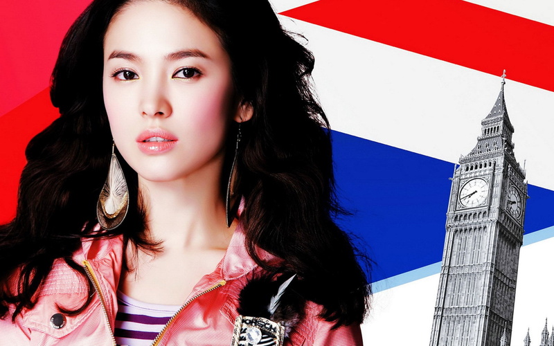 hairstyle, young women, beauty, one person, 1080P, Song Hye-Kyo, looking at camera, Actresses, beautiful woman, portrait, women, young adult, looking