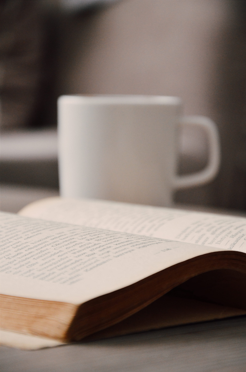 4K, paper, book pages, mug, indoors, drink, poetry, beside, glass, research, close-up, pages, open, still life, food and drink, tea cup, white, book, tea