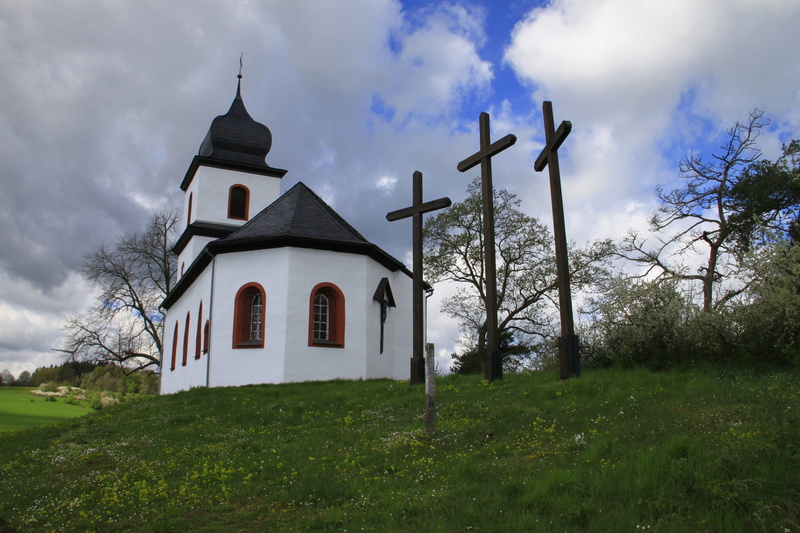 cloud - sky, faith, cross, building exterior, spire, Christ, 4K, Church, mourning, built structure, tree, easter, nature, sky, building, place of worship
