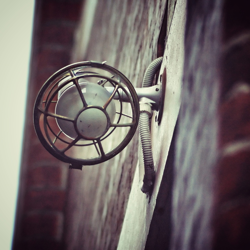Lamp, day, no people, metal, hanging, low angle view, old, wood - material, 1080P, man made object, selective focus, old-fashioned, icon, Innovation, bulb