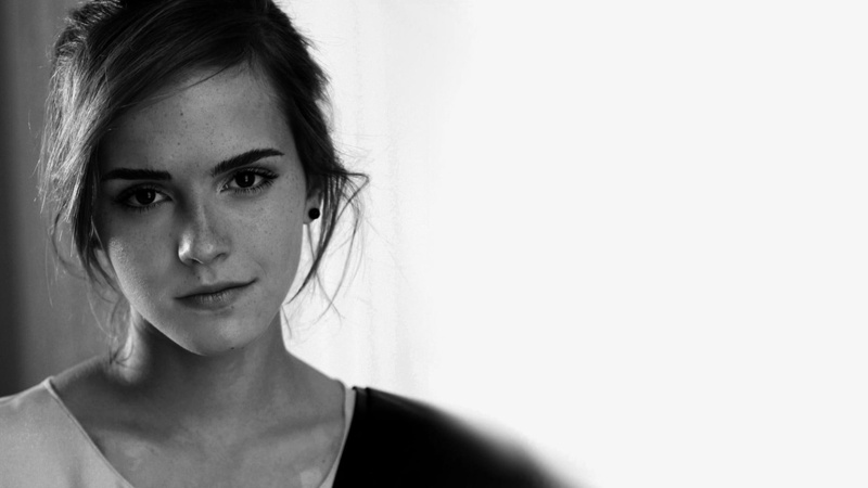 black, emma watson, hollywood, celebrity, white, 1080P, celebrities, watson, background, emma