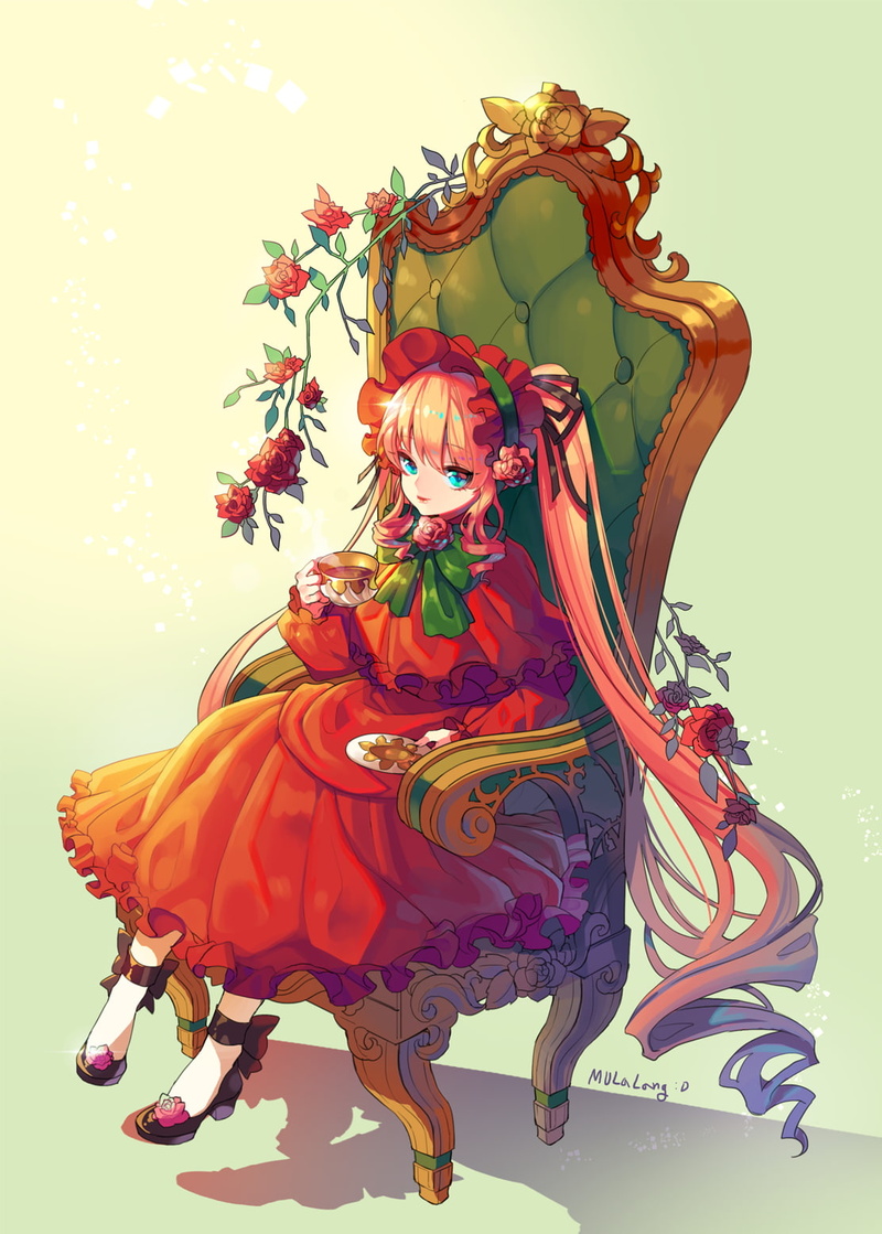 Shinku, nature, anime girls, art and craft, domestic, Rozen Maiden, red, creativity, doll, no people, clothing, ornate, livestock, multi colored, animal themes