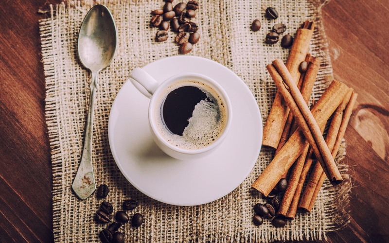 Saucers, Spoon, 2K, Cup, Aromatic, Coffee, Beans