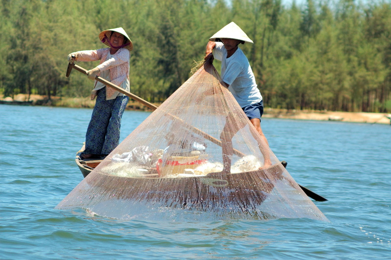 commercial Fishing Net, transportation, holding, fishing industry, occupation, teamwork, couple - relationship, nature, cultures, people, outdoors, boat