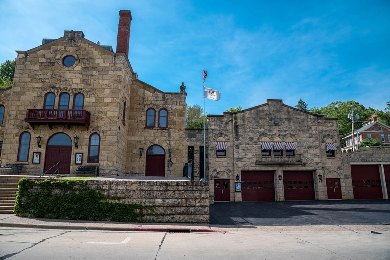 church, the past, station, fire, town, city, public domain, sunlight, history, europe, Fire Station, " photo", outdoors, building Exterior, arch, place of worship