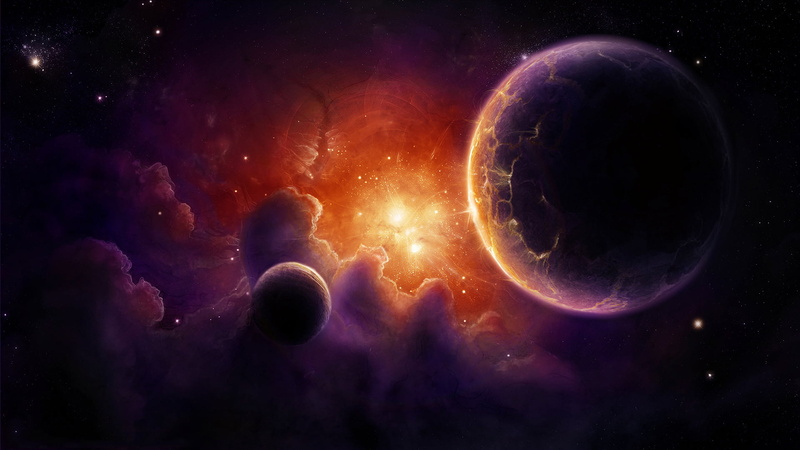 digital, star - space, space, galaxy, no people, sphere, dark, light - natural phenomenon, night, planet - space, Nebula, red, outdoors, Planet