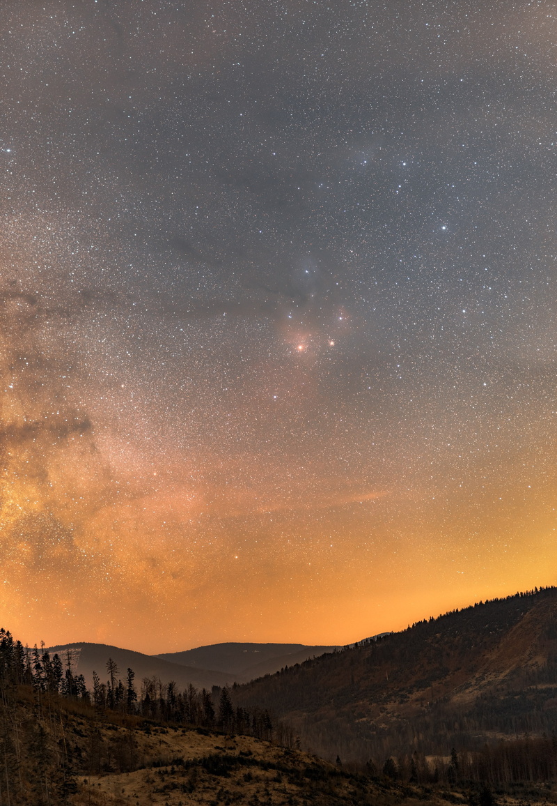 sky, landscape, astronomy, stars, space, Scorpio, 2K